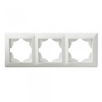 Visage 3-fach Rahmen für 3 Steckdosen Schalter Dimmer Weiss